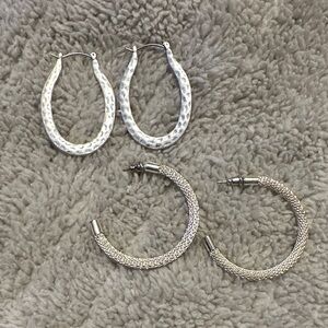 Elegant Silver Hoop Earrings